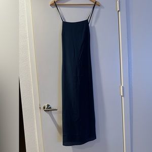 Madewell silk navy midi dress